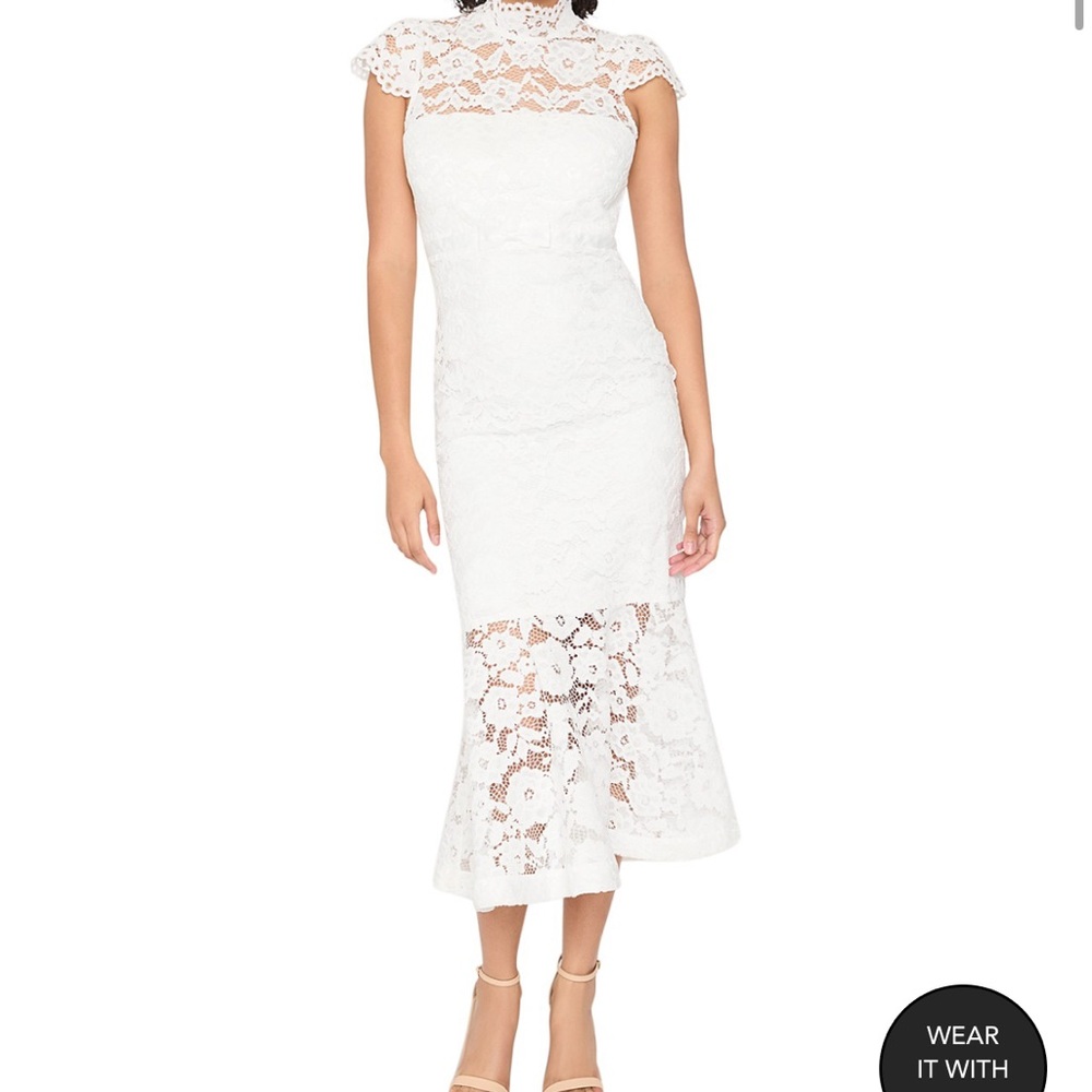 LIKELY Candella Lace Midi Dress